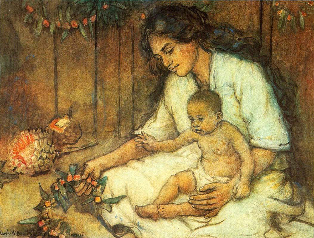 Hawaiian Mother and Child